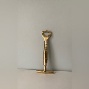EUC Vintage solid brass SHS Heathware England 2-in-1 corkscrew, bottle opener